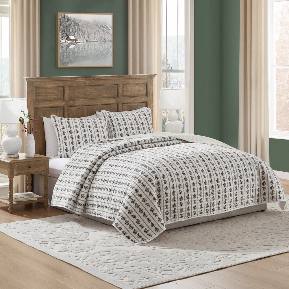 My Texas House Missie 3-Piece Multi Mistletoe Quilt Set, King - Christmas 2025